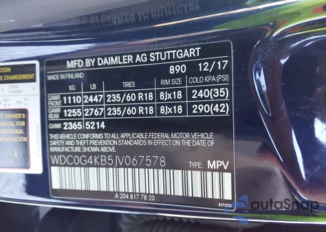 2018 Mercedes-Benz Glc 300 4Matic from USA, damaged, VIN WDC0G4KB5JV067578